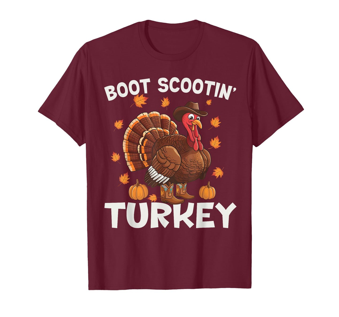 Western Turkey Rodeo Ride Horse Thanksgiving Tees Thanksgiving Turkey Boot Scootin Cowboy Turkey Western Rodeo T-Shirt