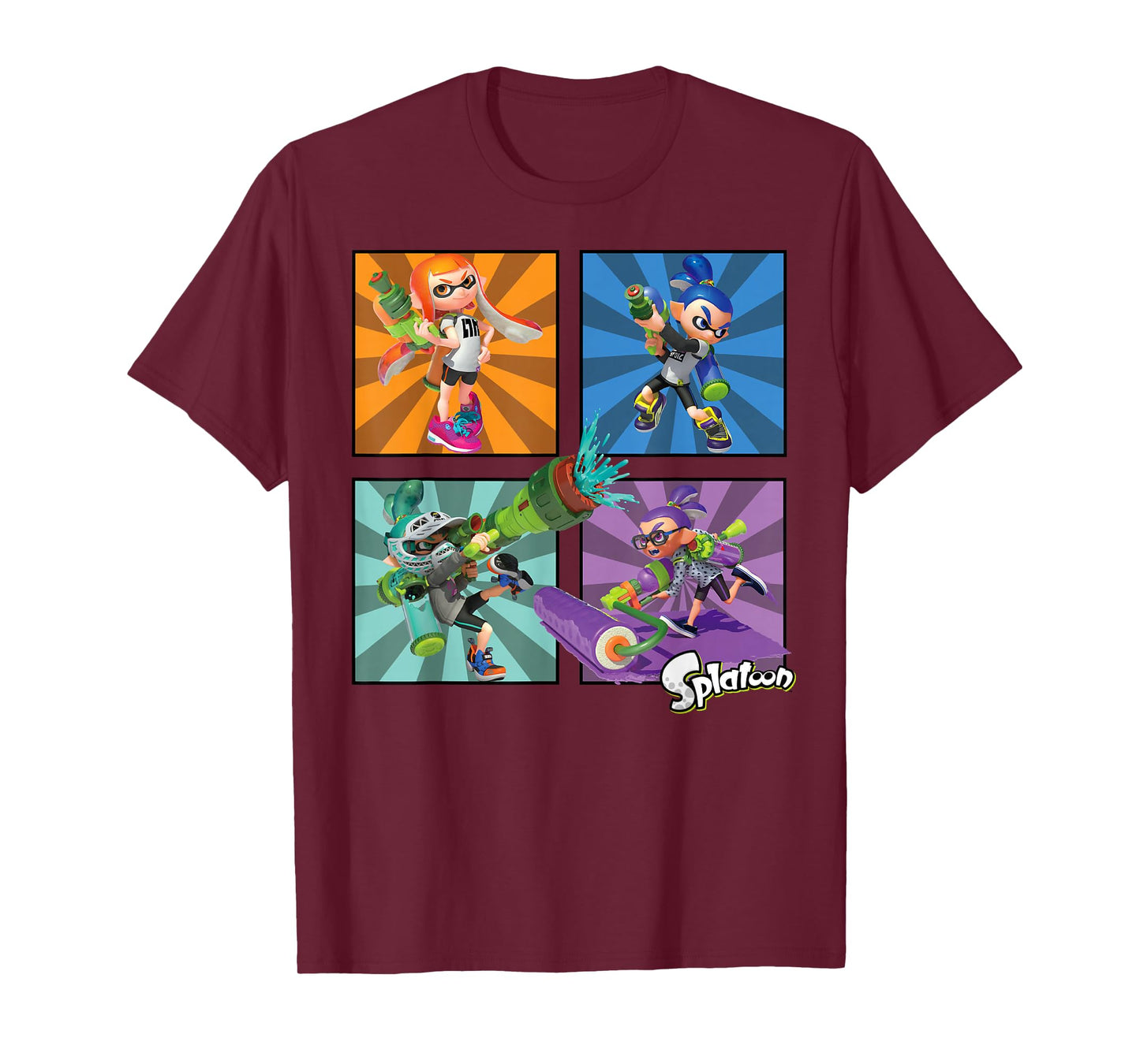 Splatoon Four Character Box Up T-Shirt