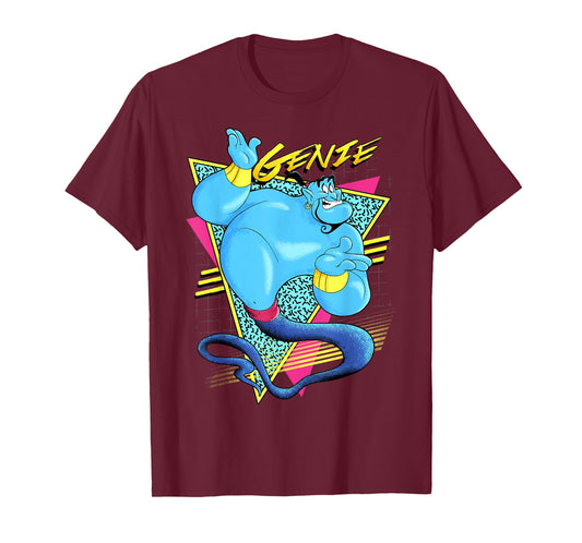 Disney Aladdin Genie Retro Abstract Portrait Logo T-Shirt Small