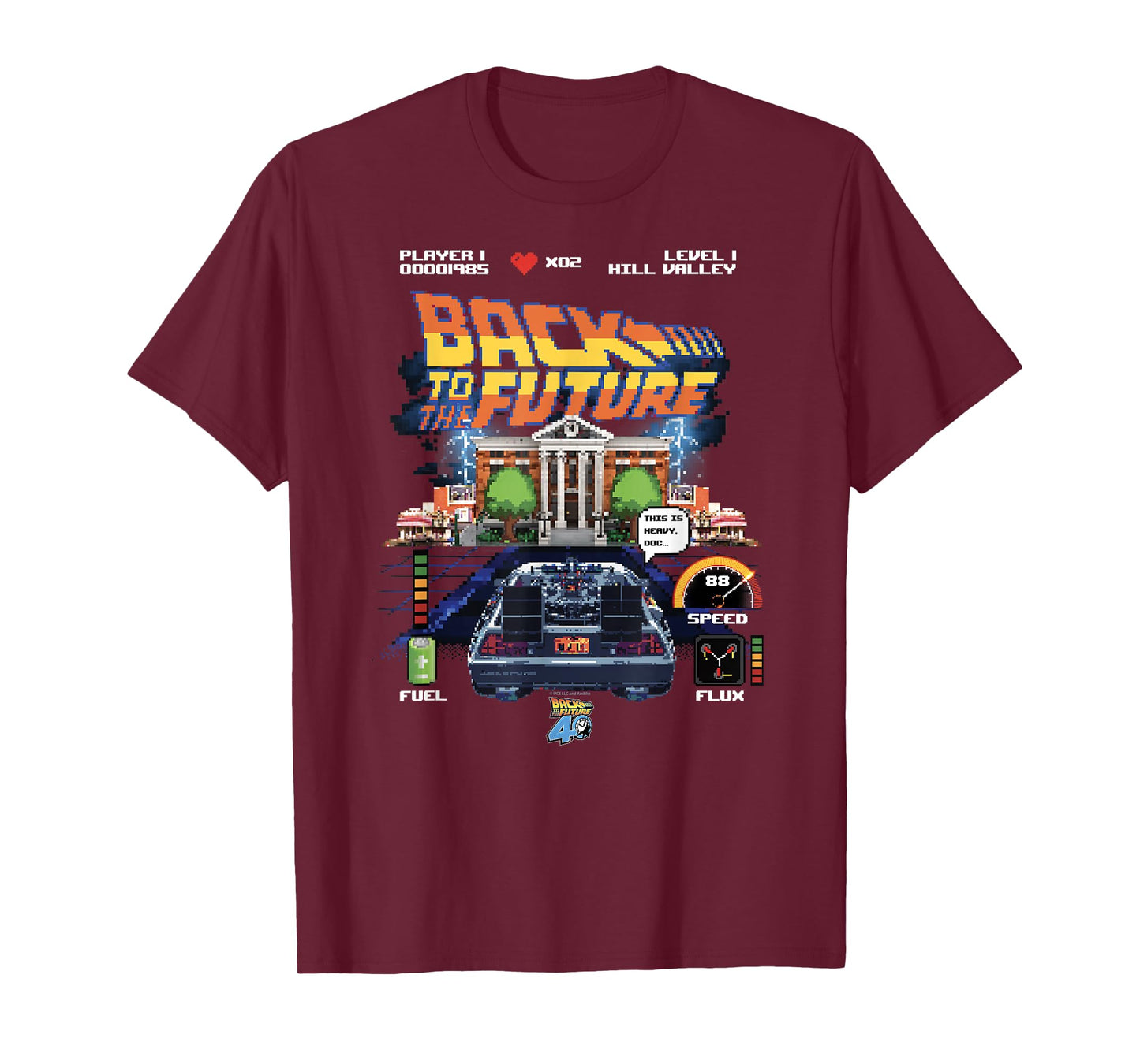 Back To The Future 40th Anniversary Video Game Style T-Shirt