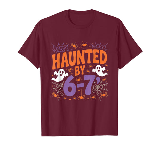 Haunted by 6 7 Retro Scary Paranormal Creepy Style T-Shirt