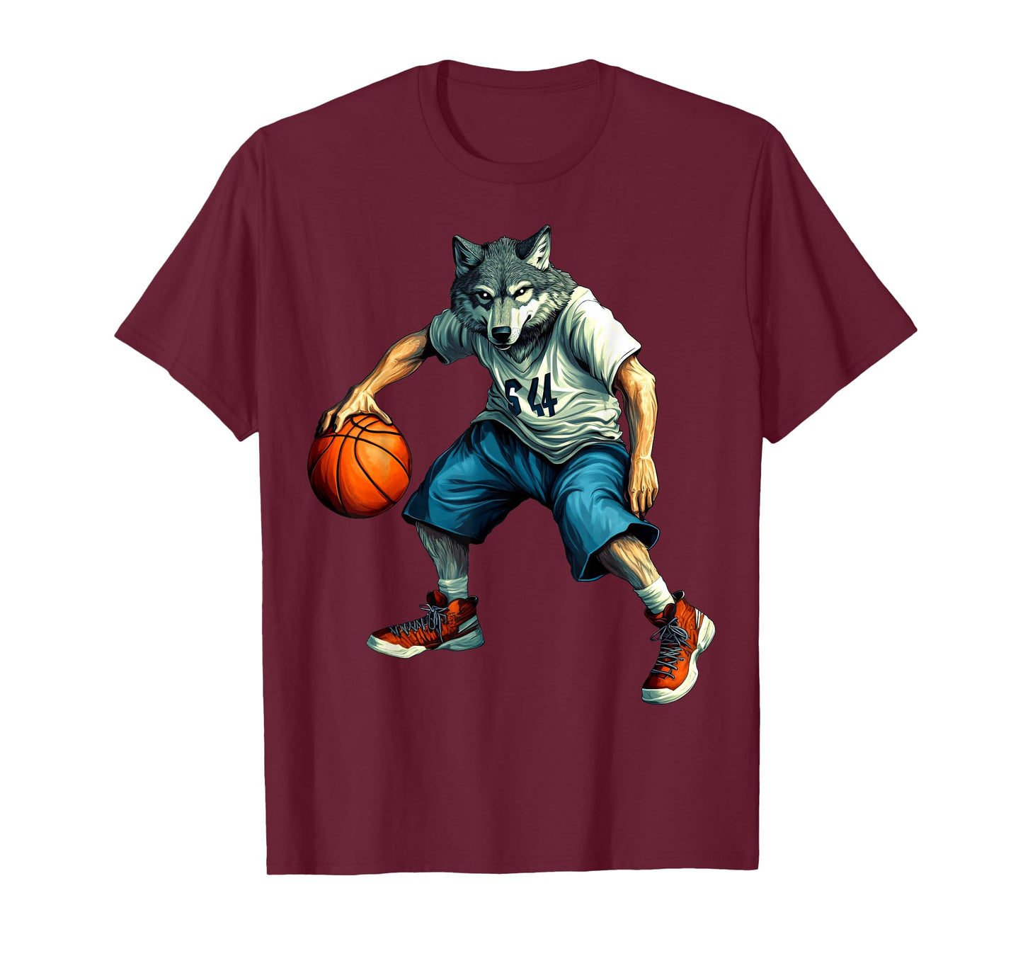 Wolf Basketball Player T-Shirt