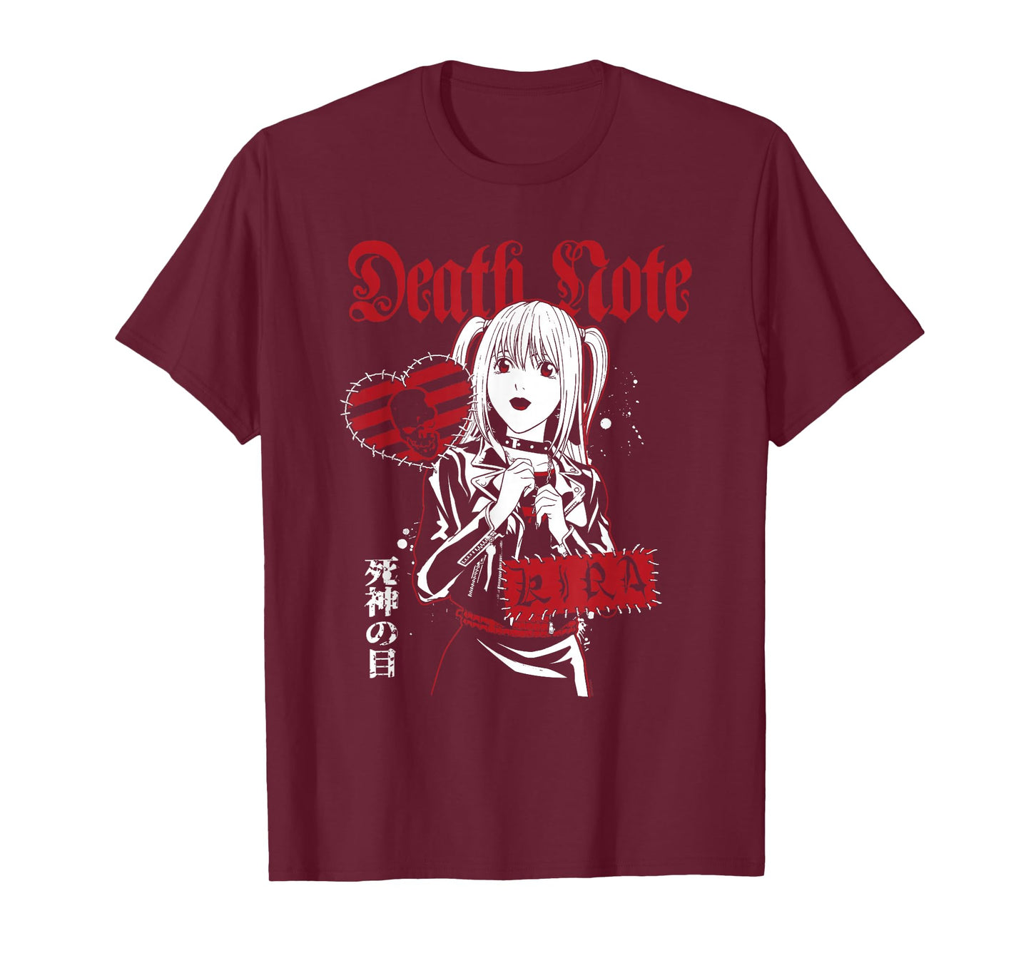 Death Note Misa Punk Patches Collage Anime T-Shirt