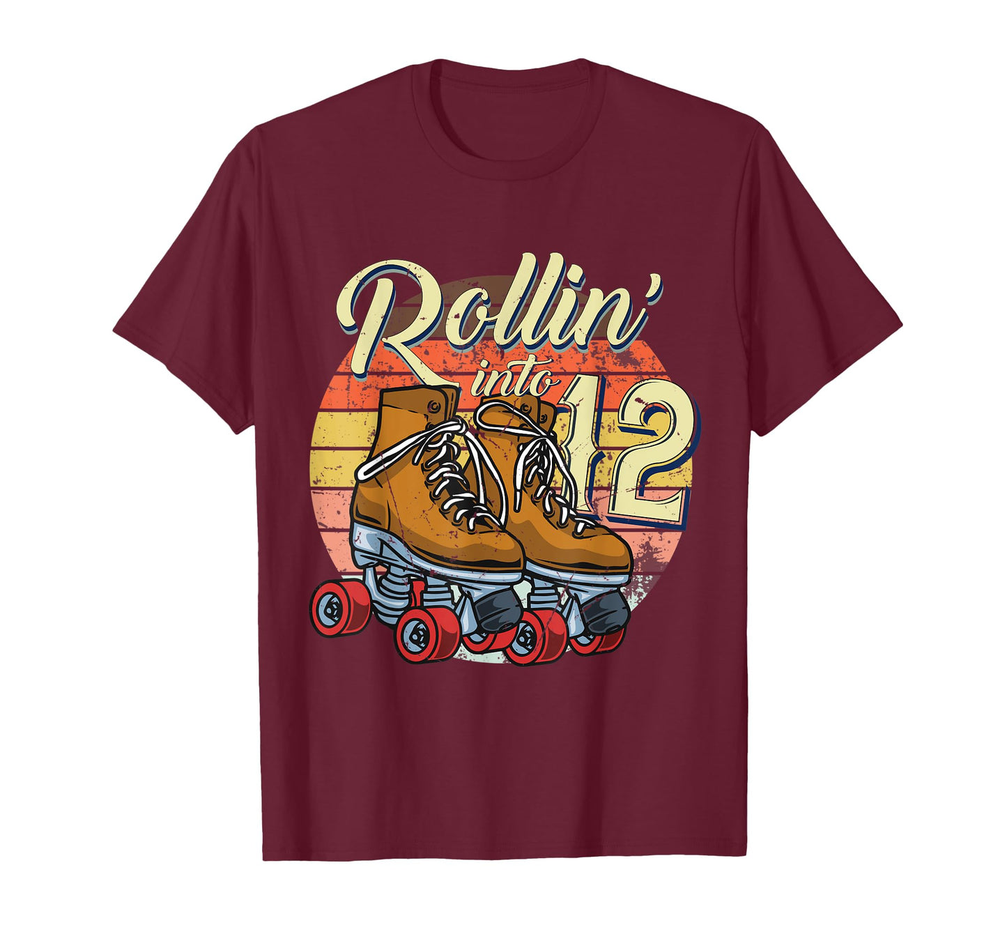 12th Bday Outfit 12 Year Old Girl Rolling Into 12 Birthday T-Shirt