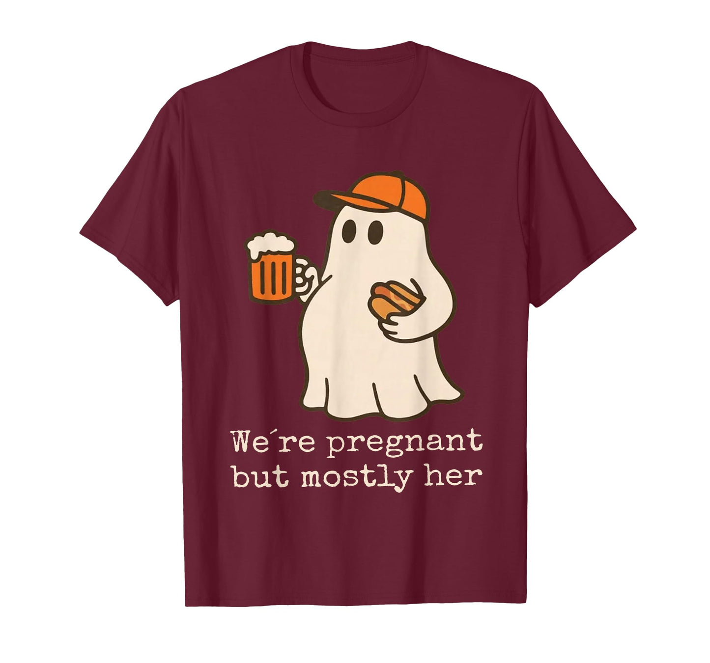 We're Pregnant But Mostly Her Ghost Halloween Couple T-Shirt