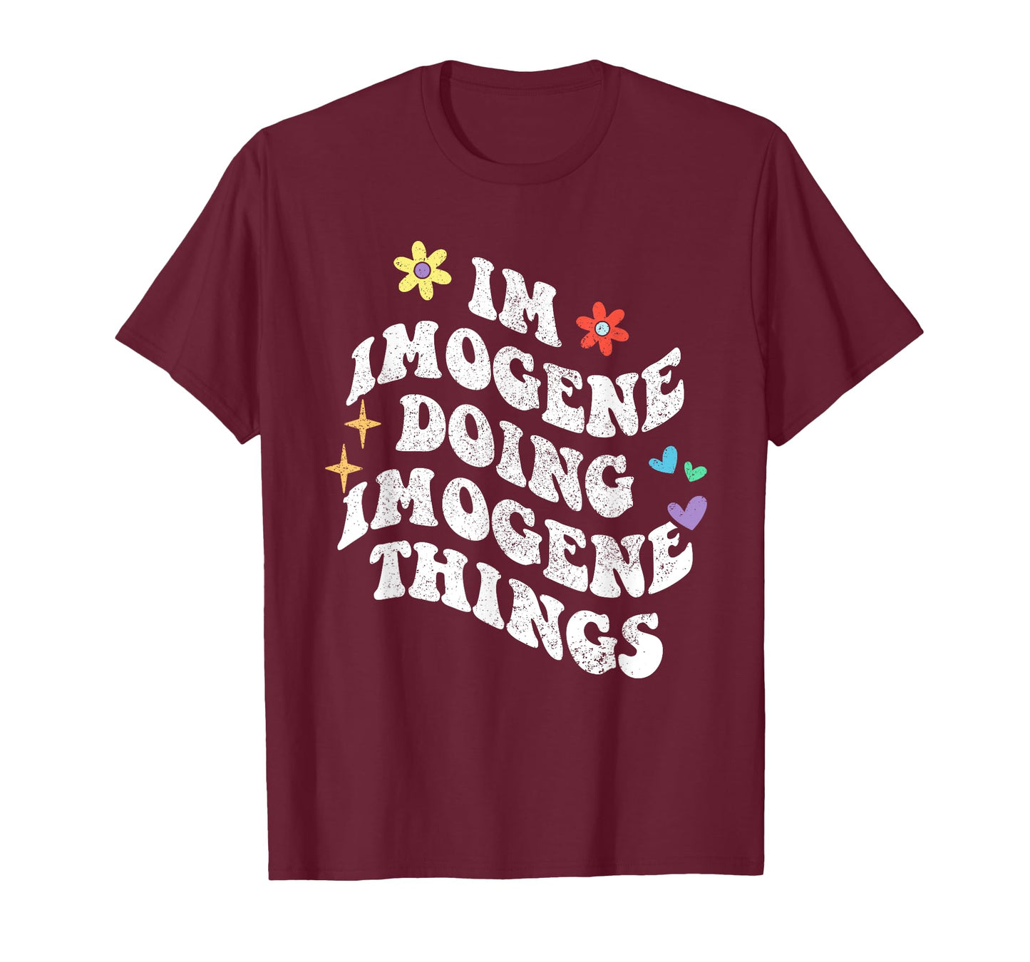 Retro Groovy Im Imogene Doing Imogene Things Funny Mother's T-Shirt