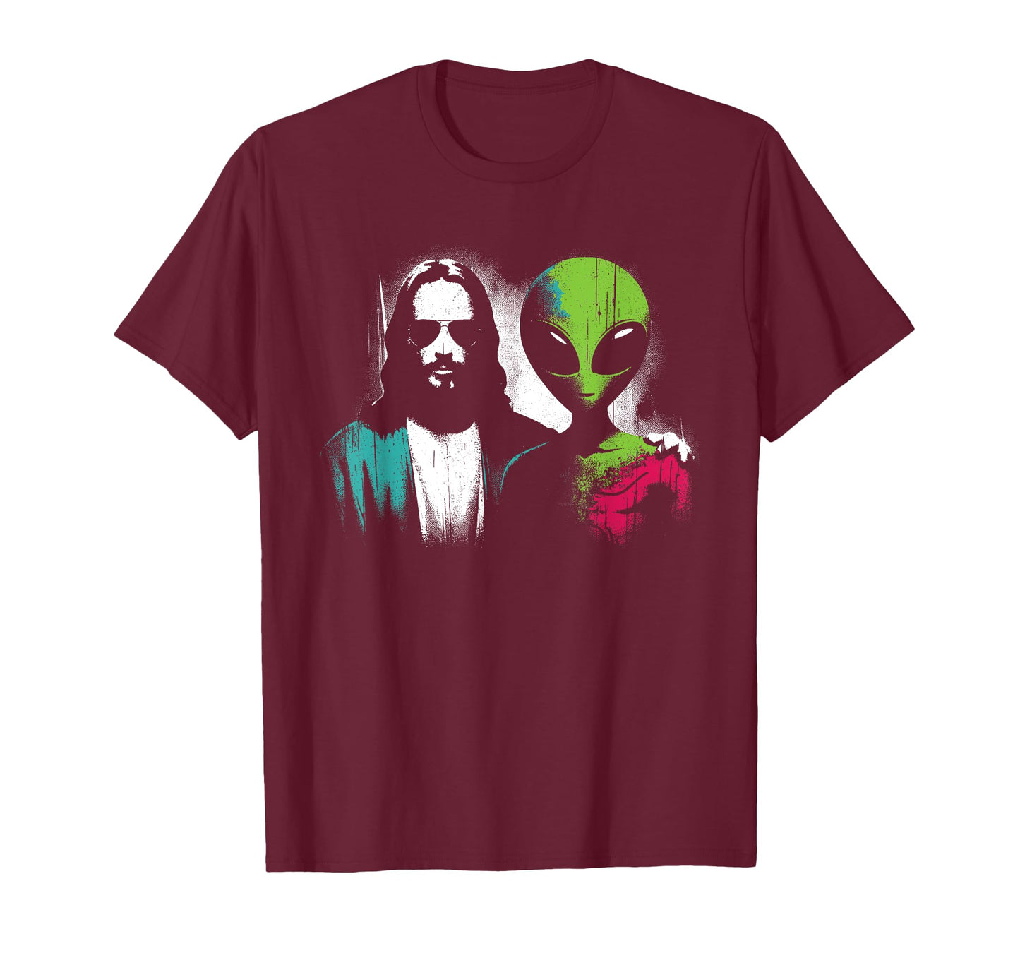 Jesus Alien Friends - Funny Christian Religious Alien UFO T-Shirt