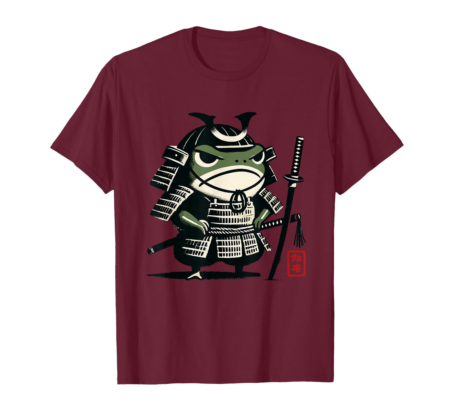 Samurai Grumpy Frog - Matsumoto Hoji Style T-Shirt