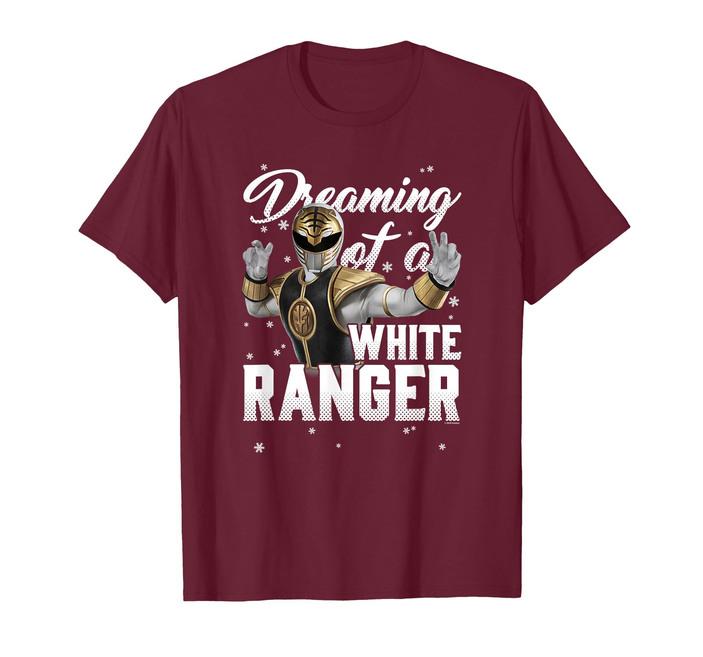 Power Rangers Christmas Dreaming of A White Ranger T-Shirt