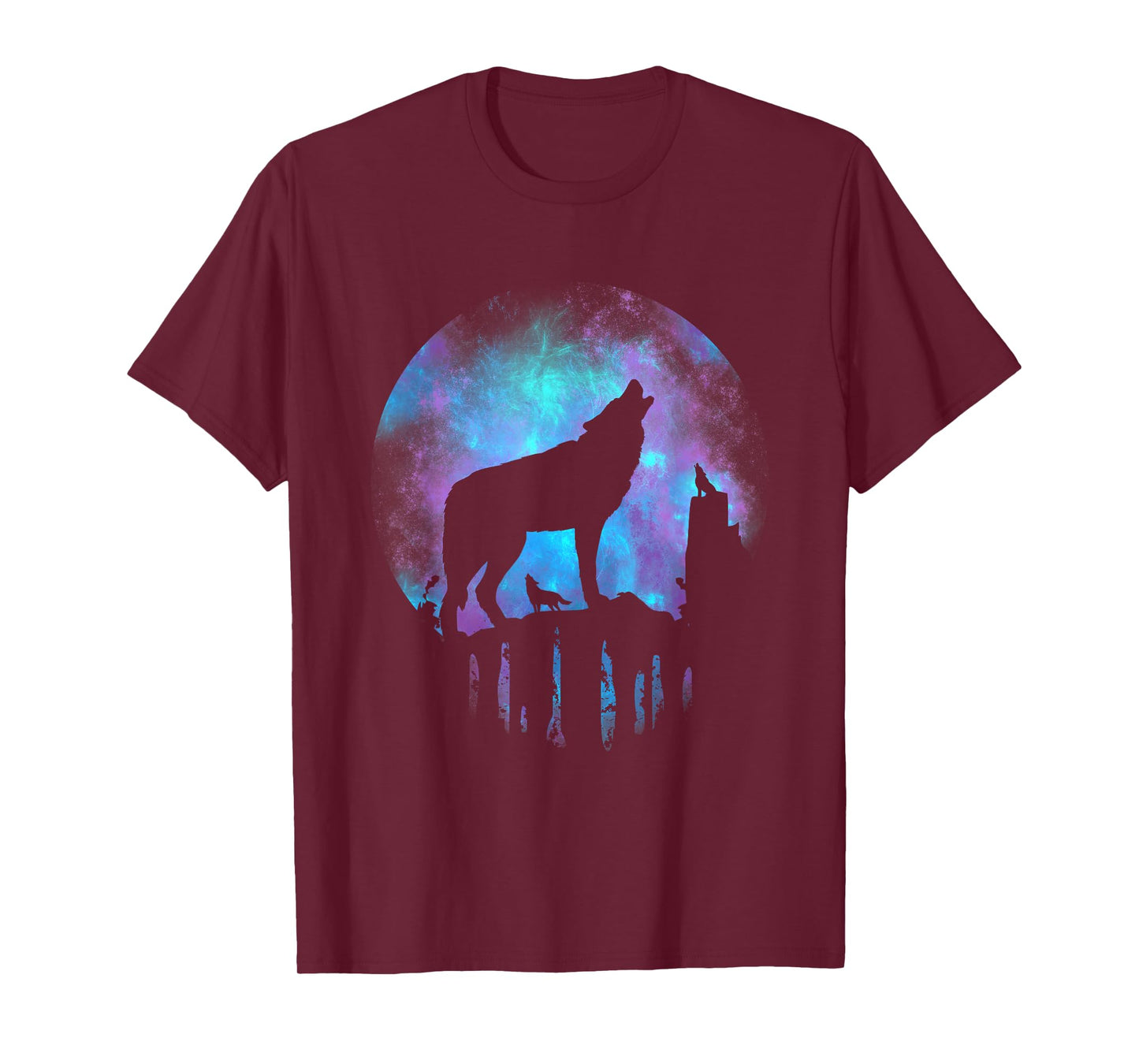 Wolf Galaxy Moon T-Shirt