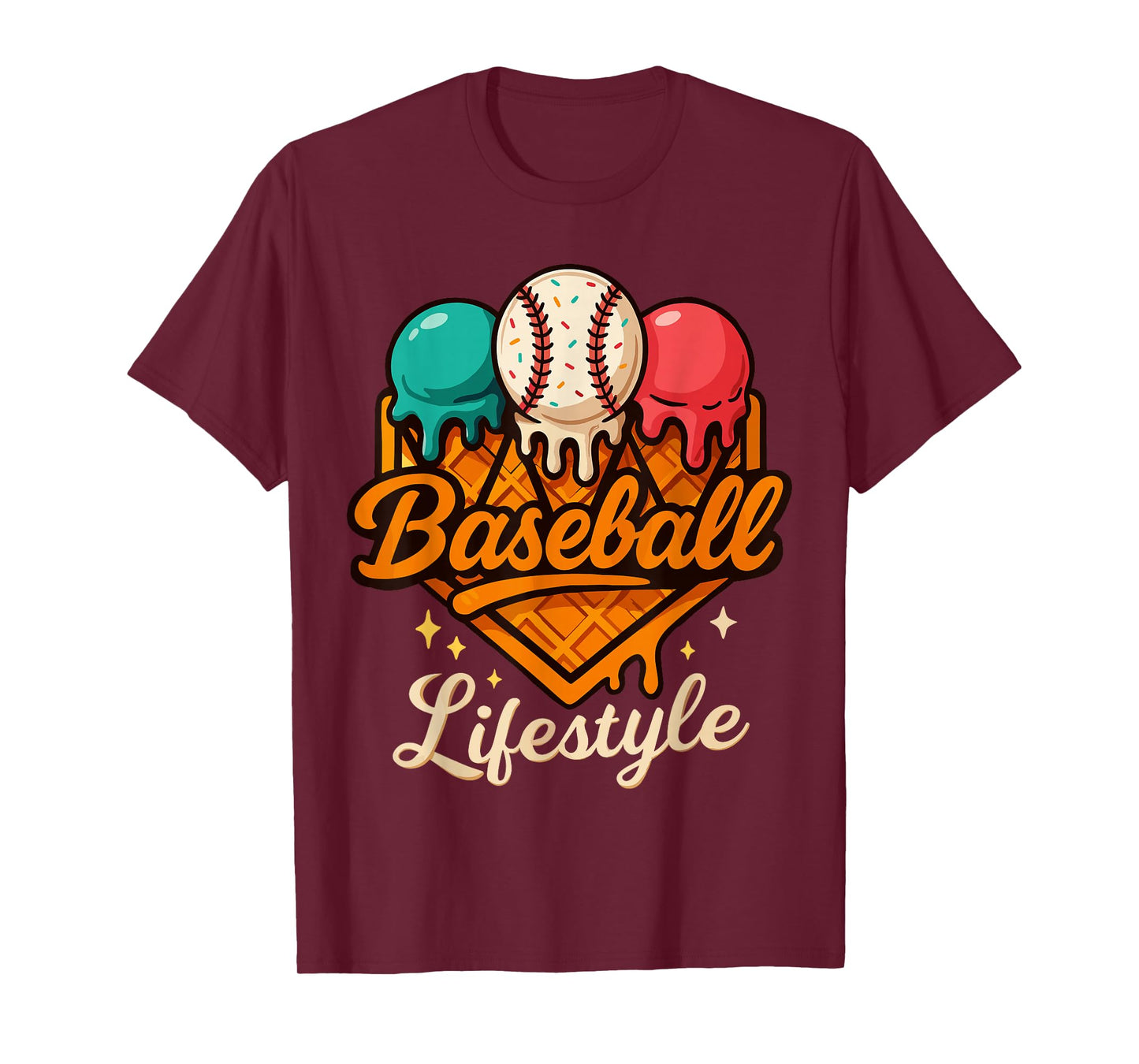 Baseball Drip Outfit Boys, Ice Cream Drip Baseball Lifestyle T-Shirt