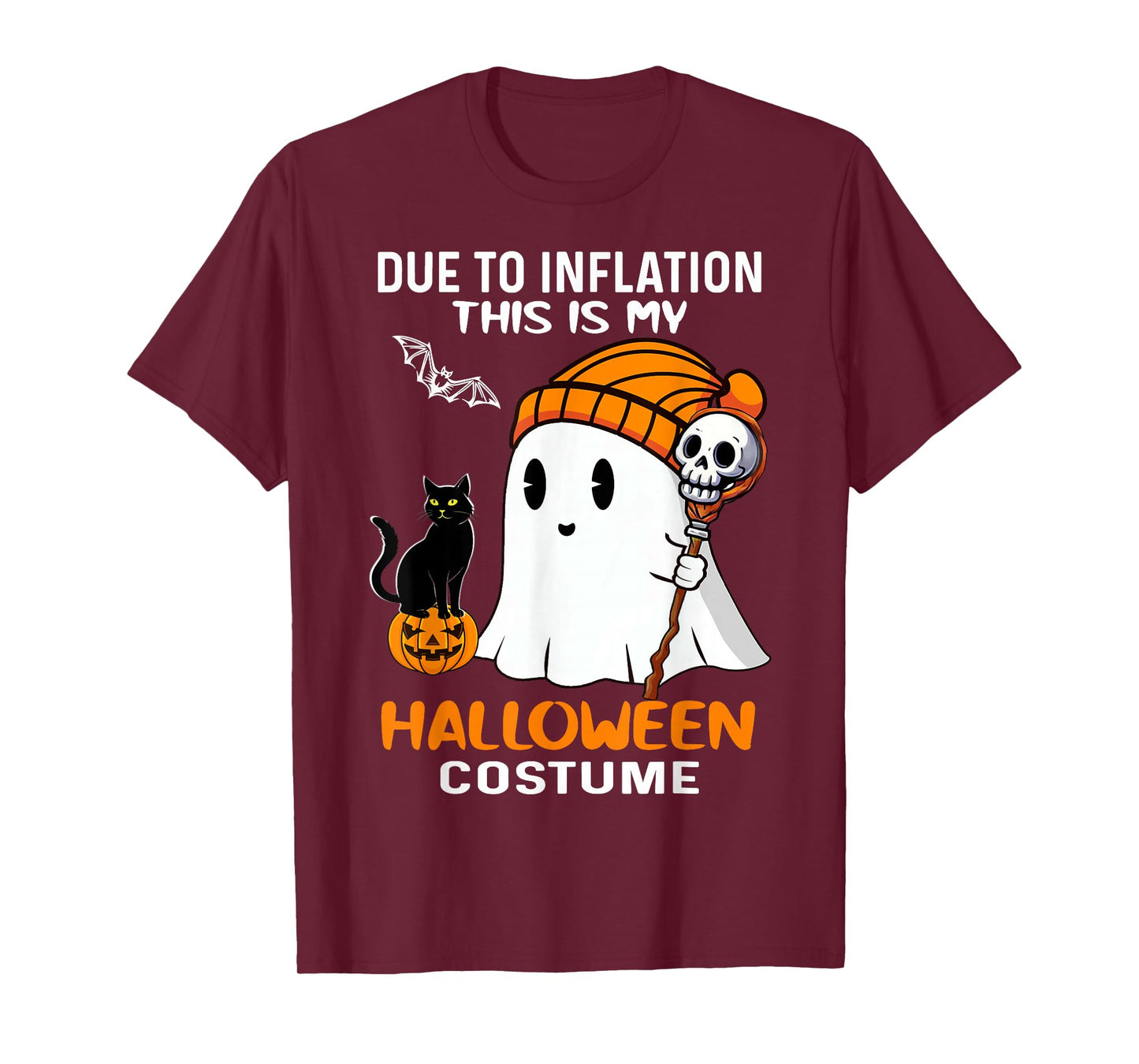 Due to Inflation My Halloween Costume Ghost cat Pumpkin Men T-Shirt