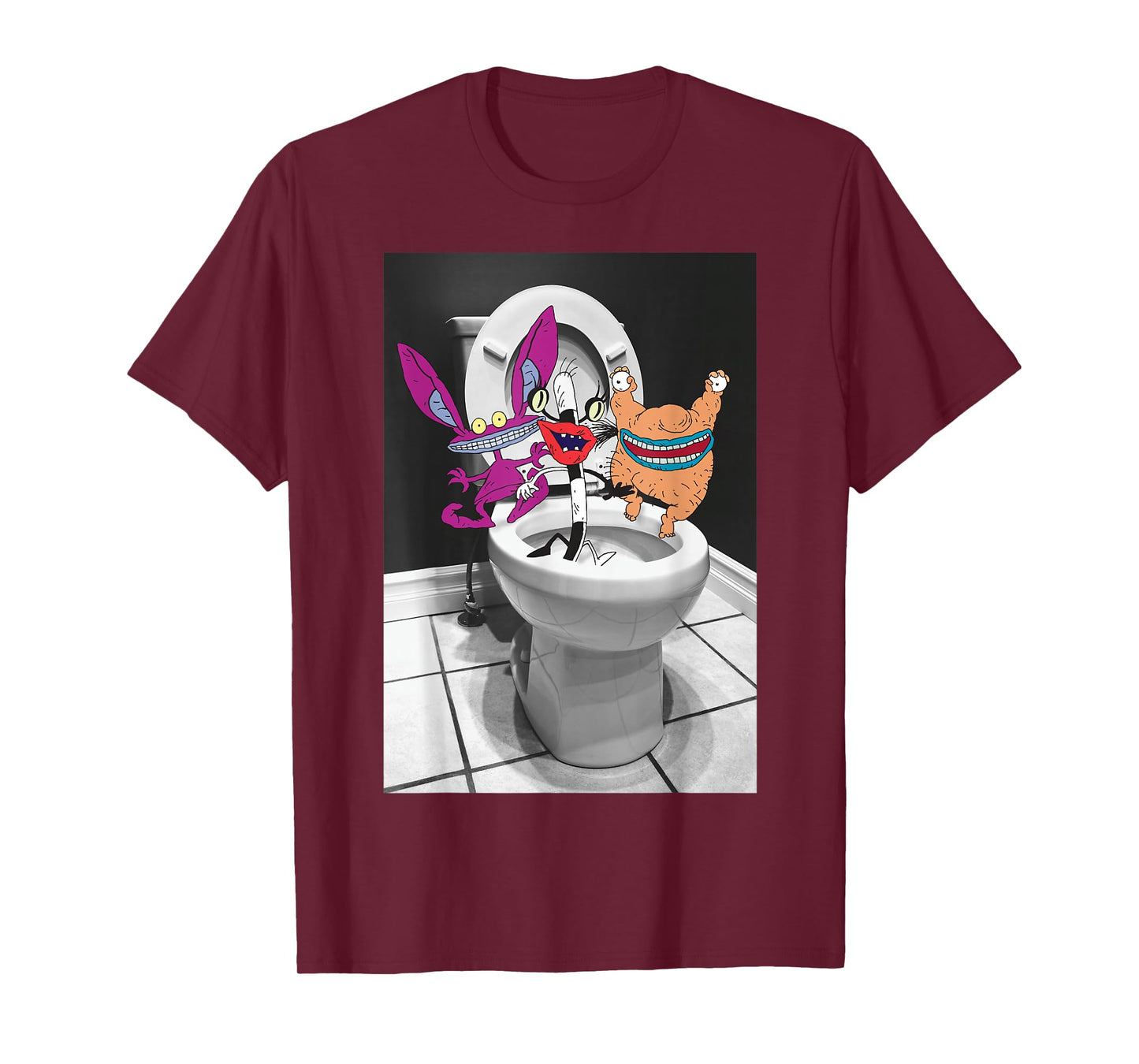 Nickelodeon AAAHH! Real Monsters In Toilet T-Shirt T-Shirt