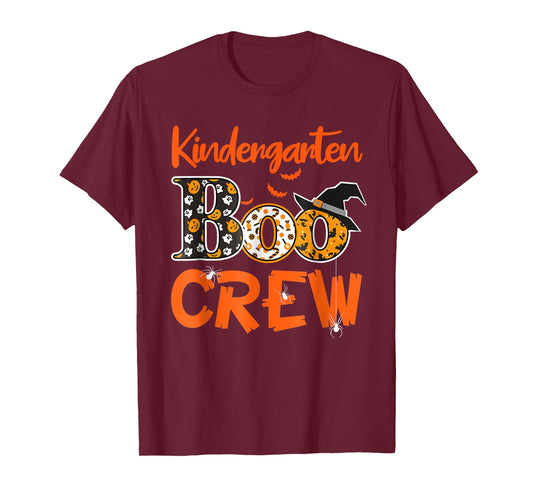 Kindergarten Boo Crew Teachers Students Halloween Costume T-Shirt for Men Women
