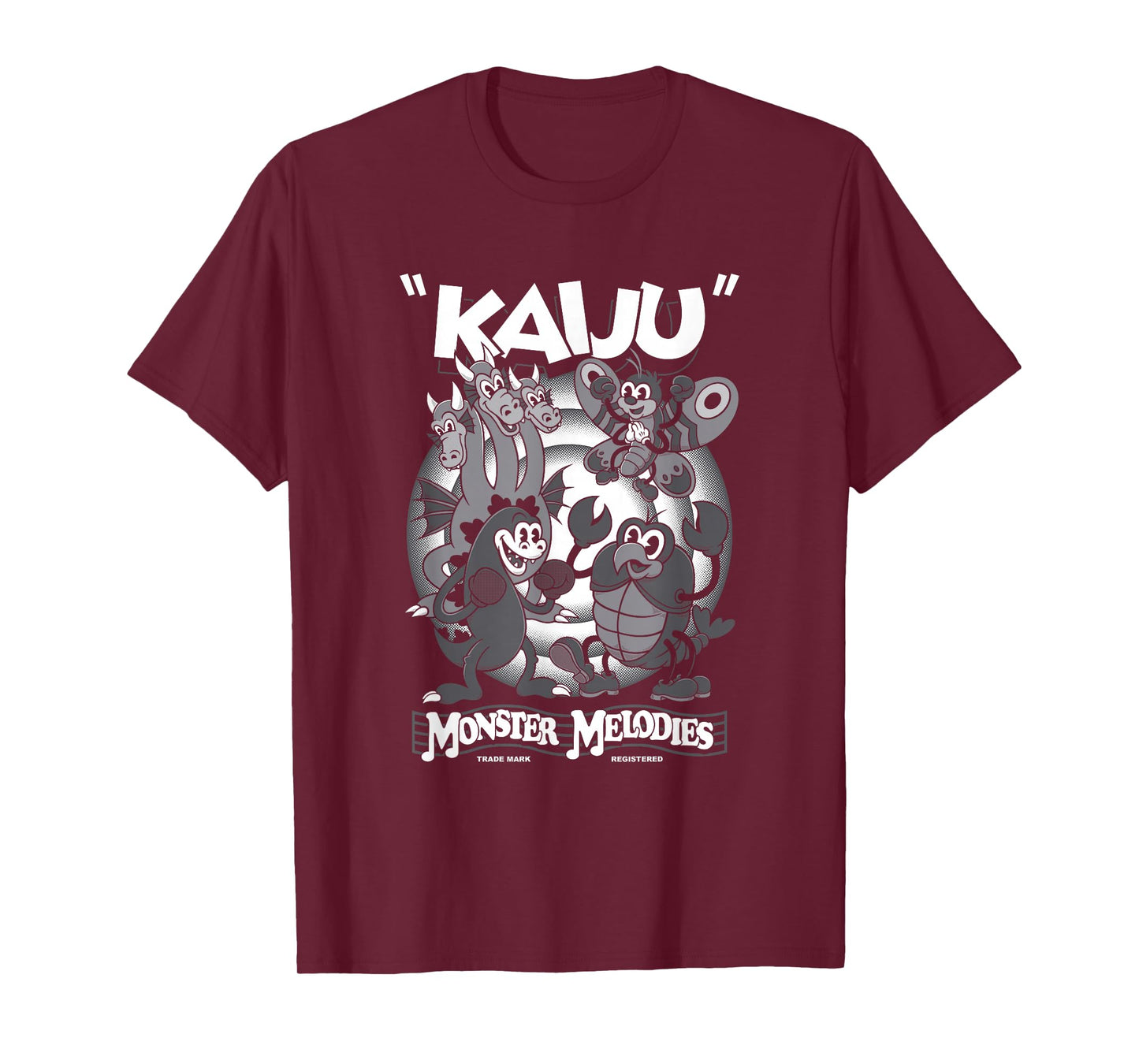 Monster Melodies - Vintage Cartoon Kaiju - Creepy Cute Goth T-Shirt