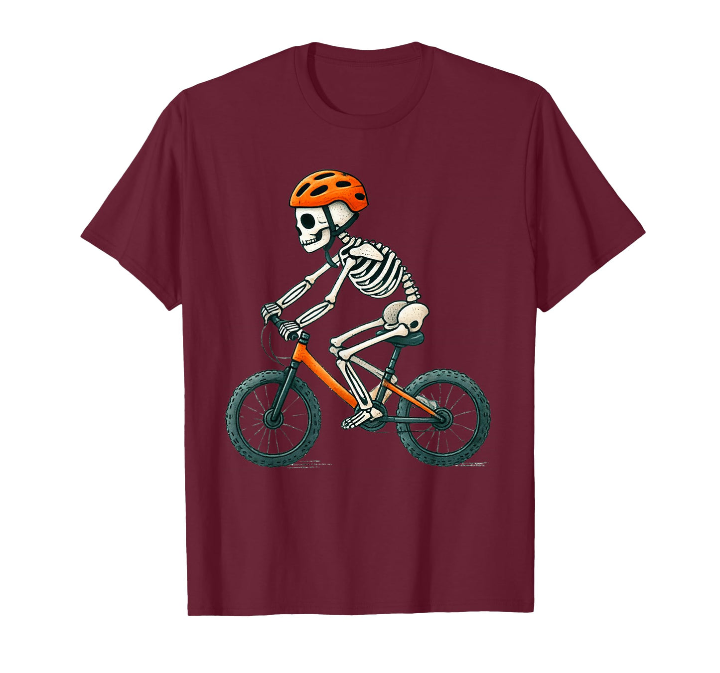 Skeleton Biking Cycling Halloween Funny Biker for Boys Kids T-Shirt