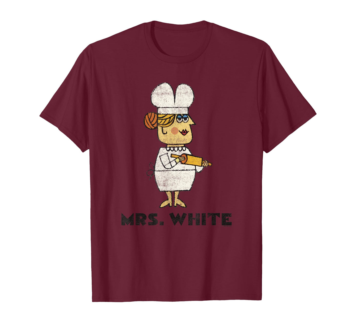 Clue Retro Mrs. White Portrait T-Shirt