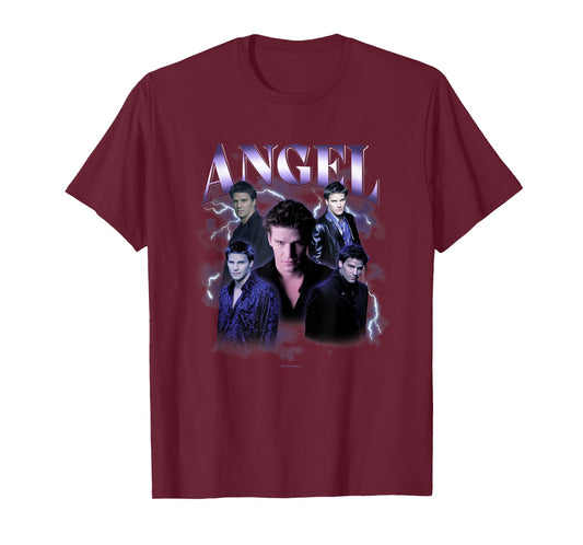 Buffy The Vampire Slayer Iconic Angel 90's Collage Poster T-Shirt