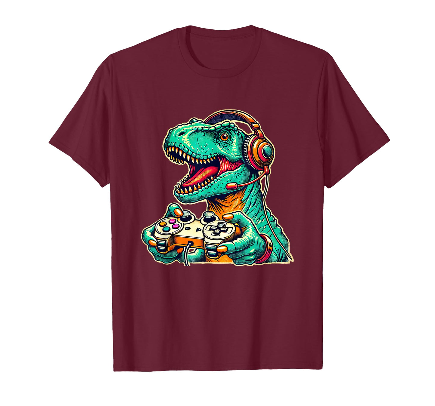 Cool Gamer Dino T-Rex Gamer Dinosaur Gaming T-Shirt