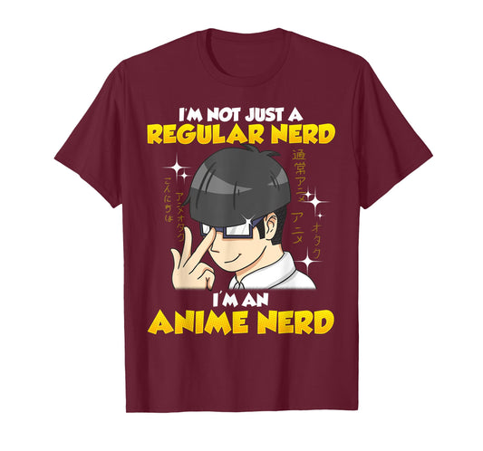 Anime Nerd Kawaii Chibi Otaku Manga Boy with Glasses T-Shirt