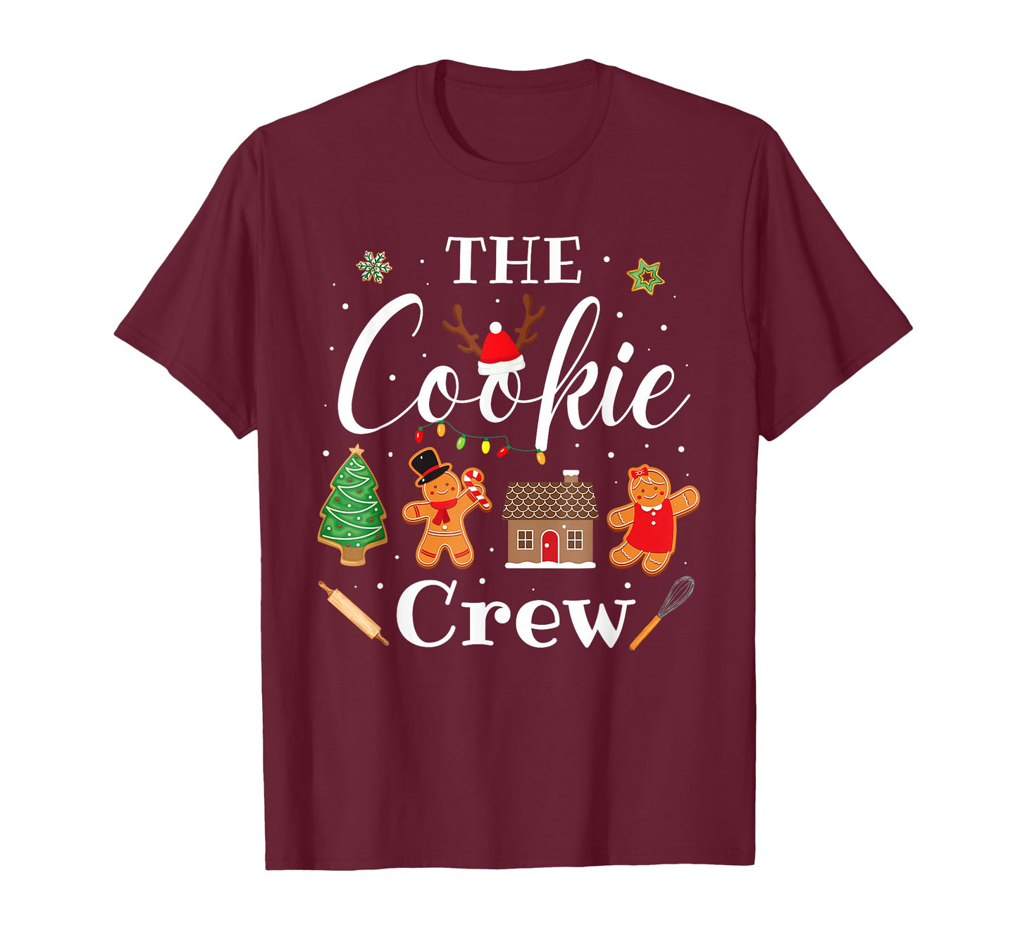 The Cookie Crew Christmas Baking Cookie Lover Kids Women T-Shirt