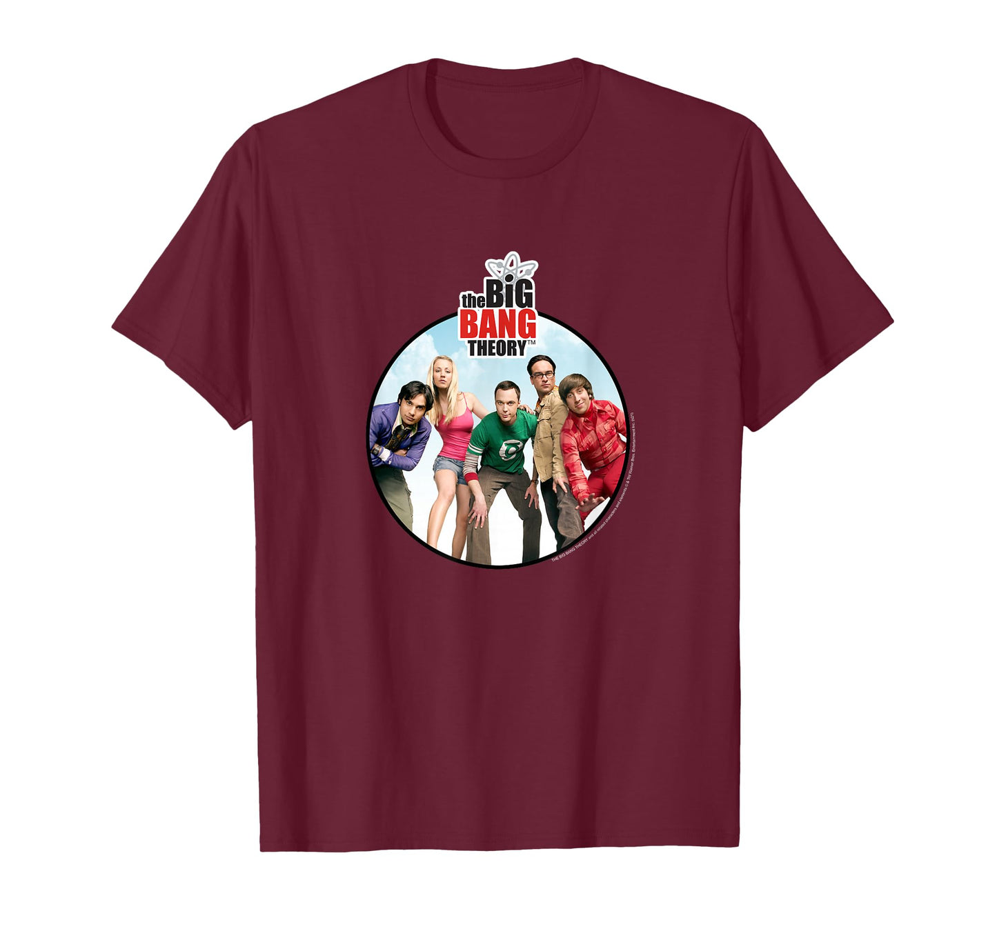 The Big Bang Theory Group Shot Circle Logo TV Show T-Shirt