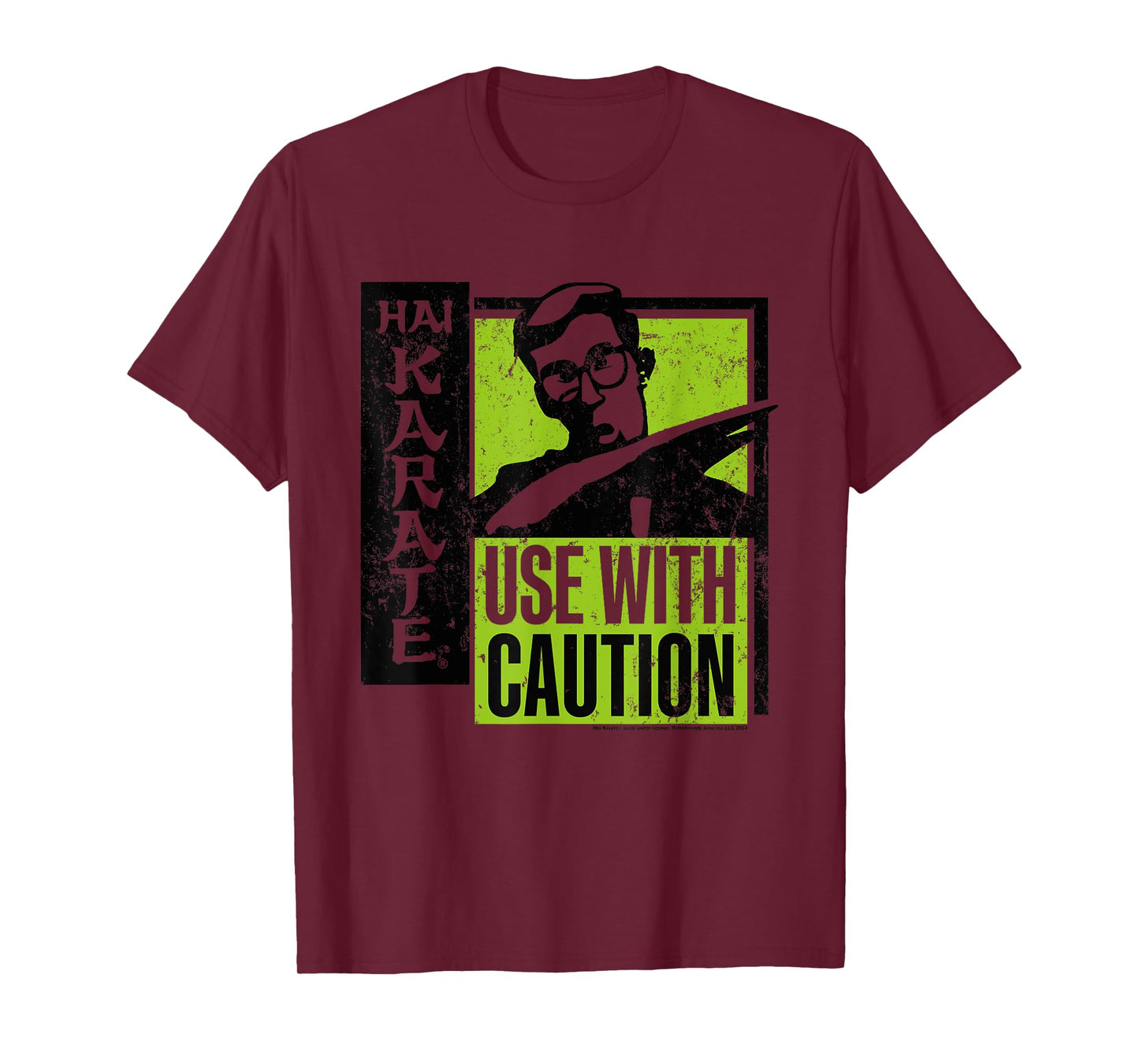 Hai Karate Use With Caution Black And Green Retro Aftershave T-Shirt