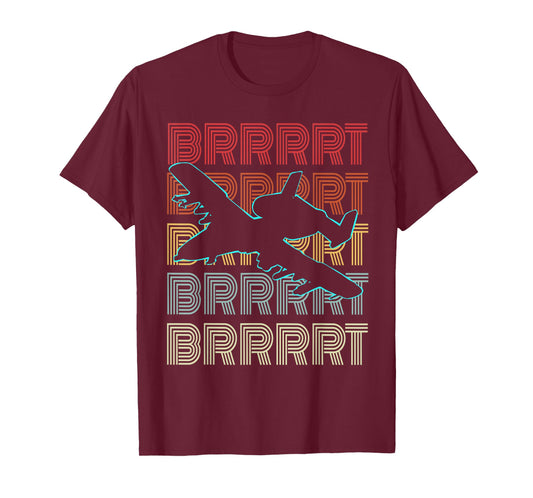 BRRRRT A-10 Warthog Shirt - Vintage Retro Style T-Shirt