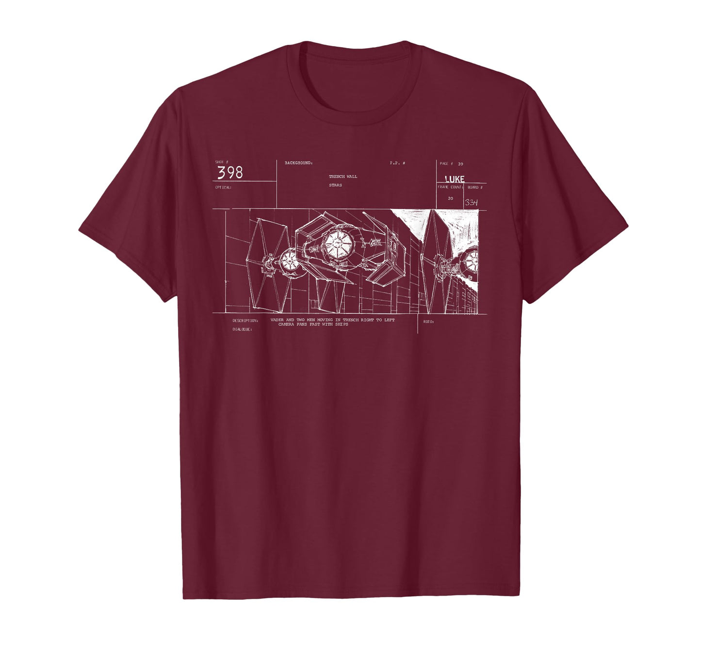 Star Wars TIE Fighters Retro Story Board Movie T-Shirt