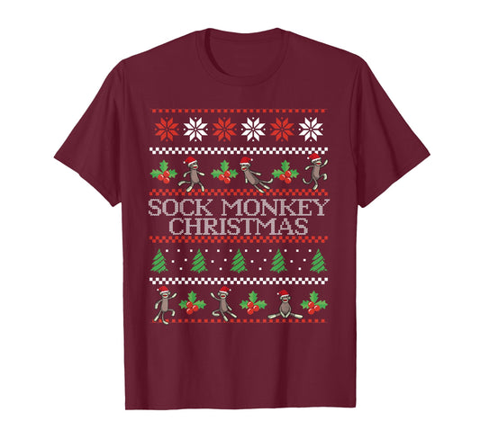Sock Monkey Christmas Ugly Christmas Sweater T-Shirt