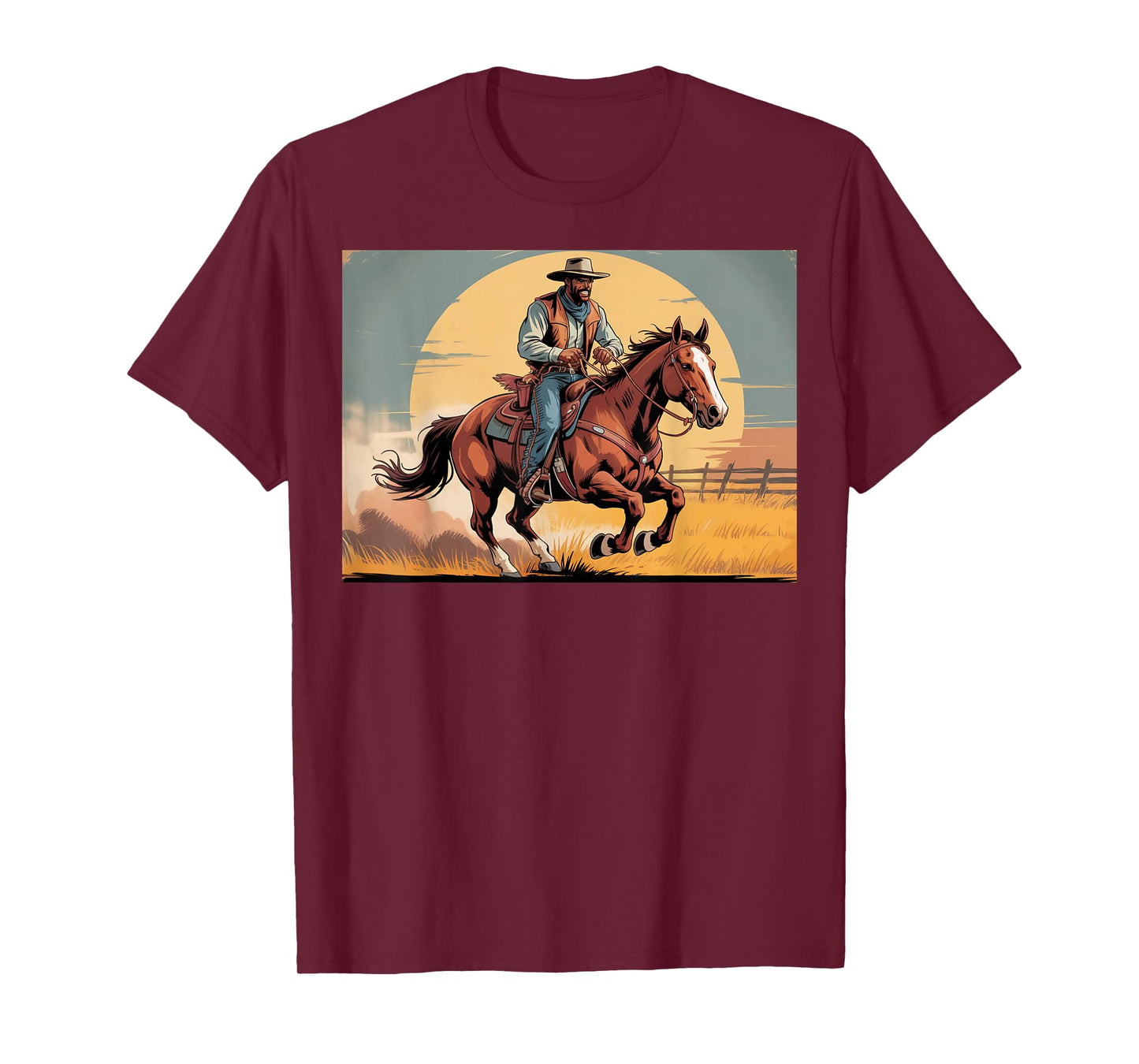 African American Black Cowboy Western Rodeo Melanin Cowboys T-Shirt