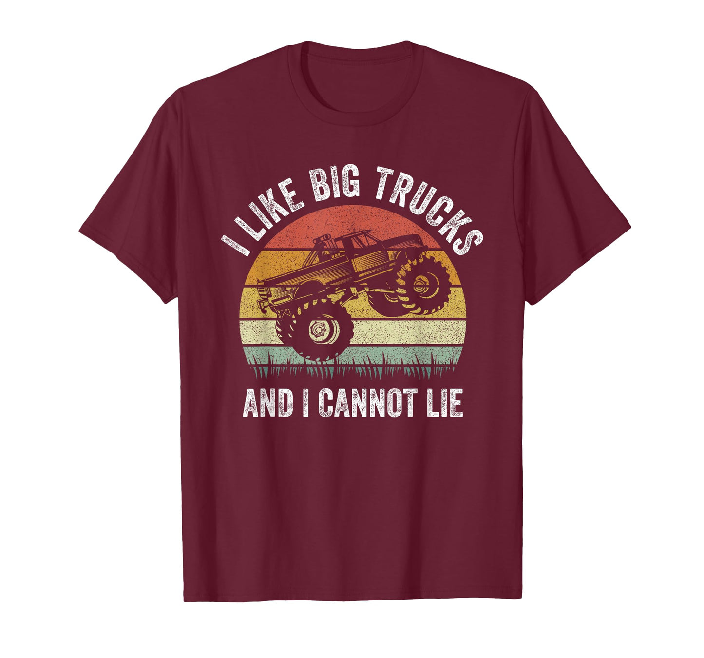 Retro I Like Big Trucks And I Cannot Lie Monstertruck Engine T-Shirt