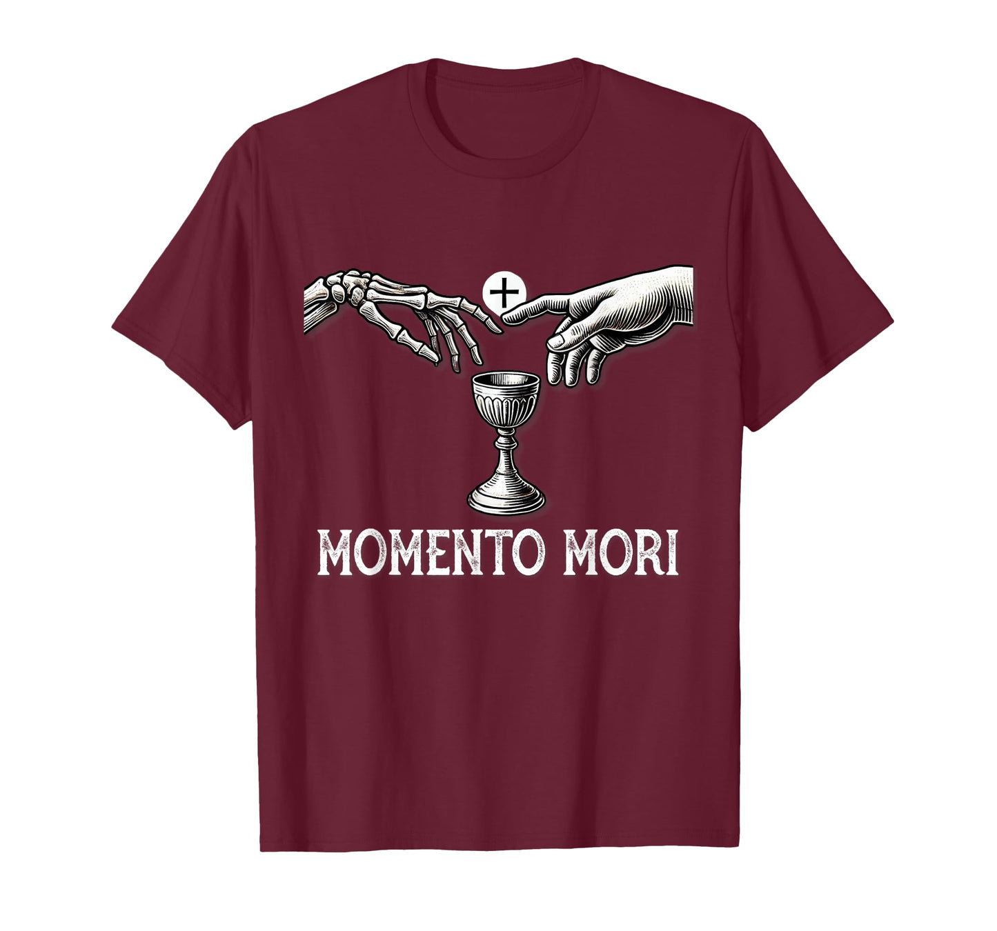 Memento Mori Catholic Eucharist Traditional Latin Mass Skull T-Shirt