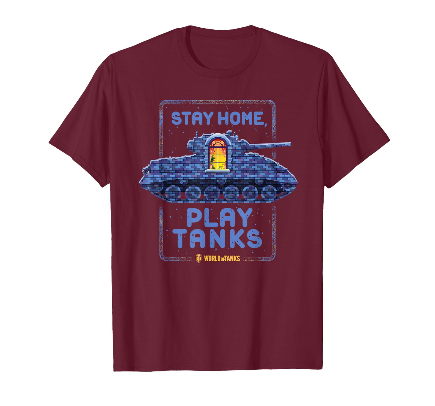 World of Tanks M4A2E4 Sherman "Stay Home, Play Tanks" T-Shirt