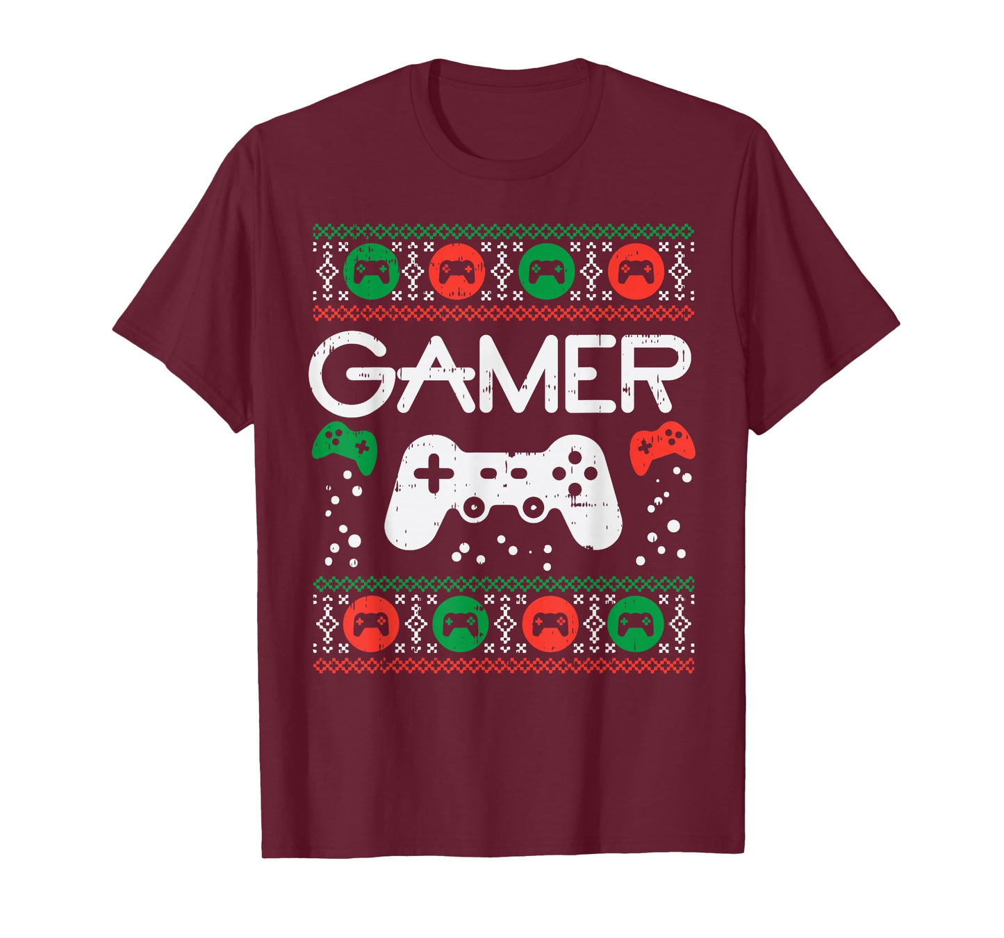 Gamer Ugly Christmas Sweater Retro Video Game Xmas Boys Gift T-Shirt