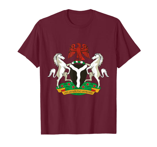 Nigeria Strong Nigerian flag Coat of arms - Nigerian Pride T-Shirt