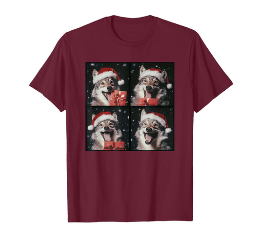 Funny Wolf Christmas T-Shirt