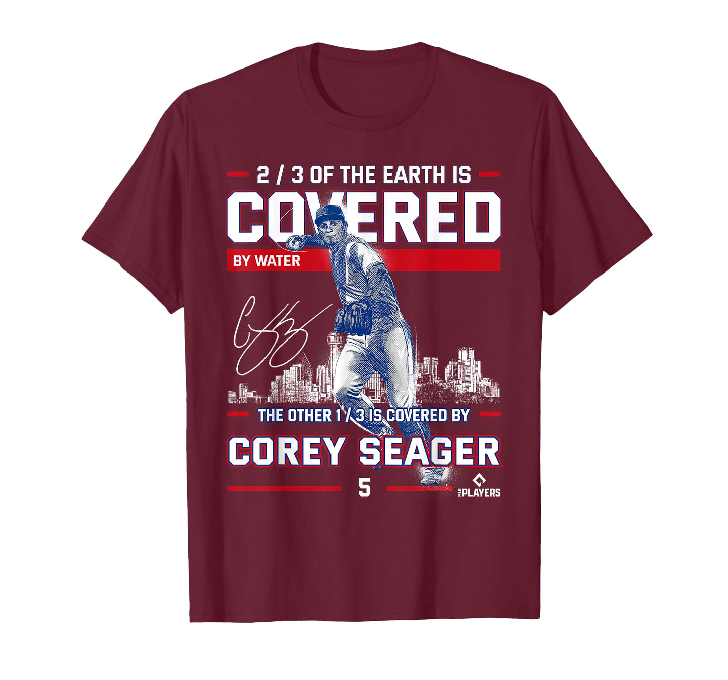 Corey Seager Covered Texas TX MLBPA T-Shirt