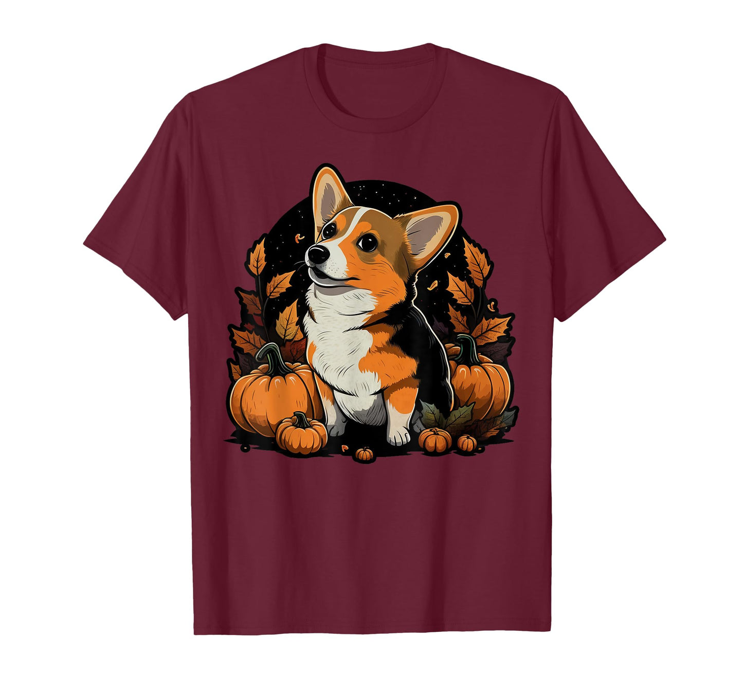 Pumpkin Welsh Corgi costume on Welsh Corgi Halloween T-Shirt