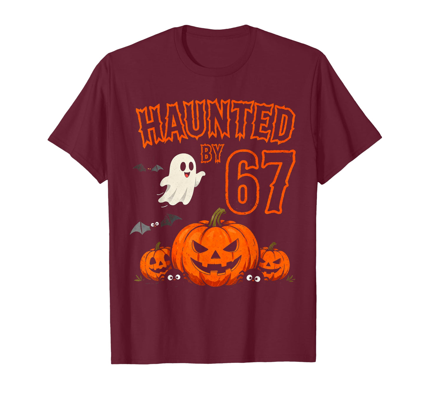 Halloween Haunted by 67 Halloween Six Seven Meme Pumpkin T-Shirt