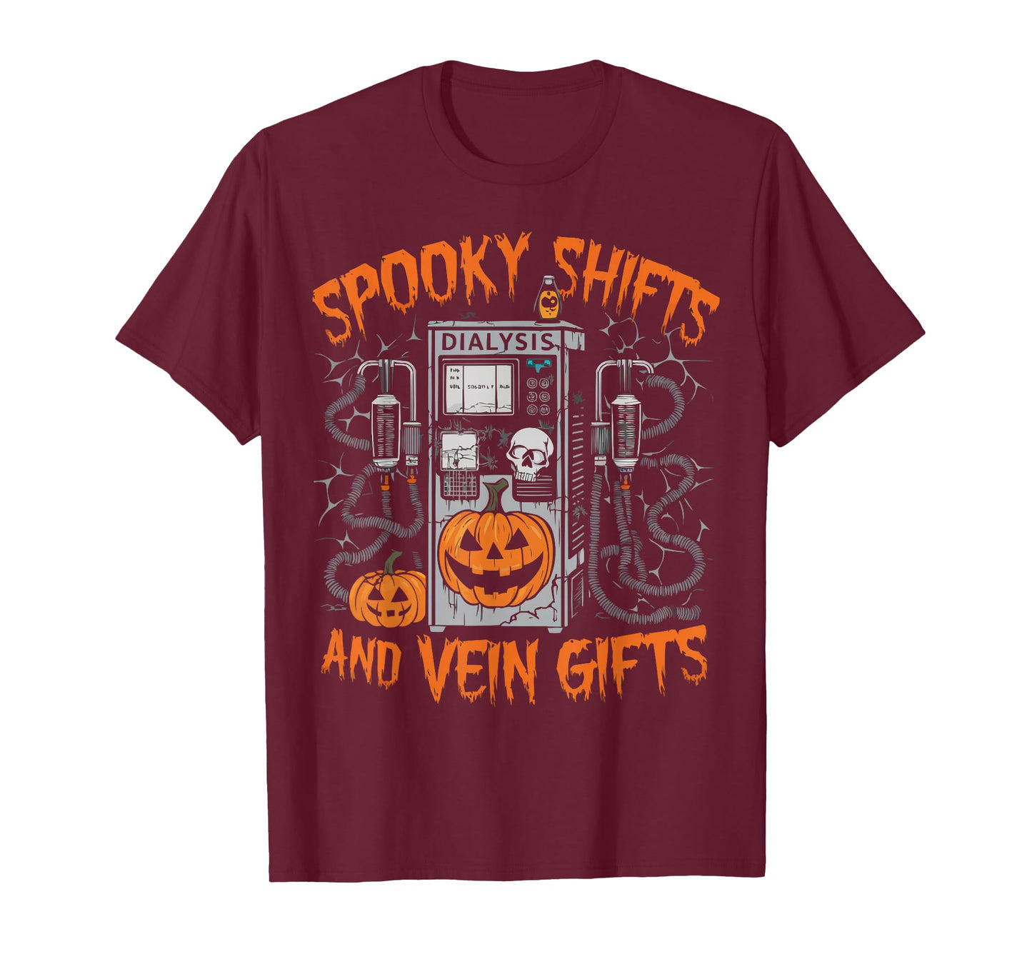 Dialysis Nurse Halloween Spooky Nursing Trick Or Treat T-Shirt