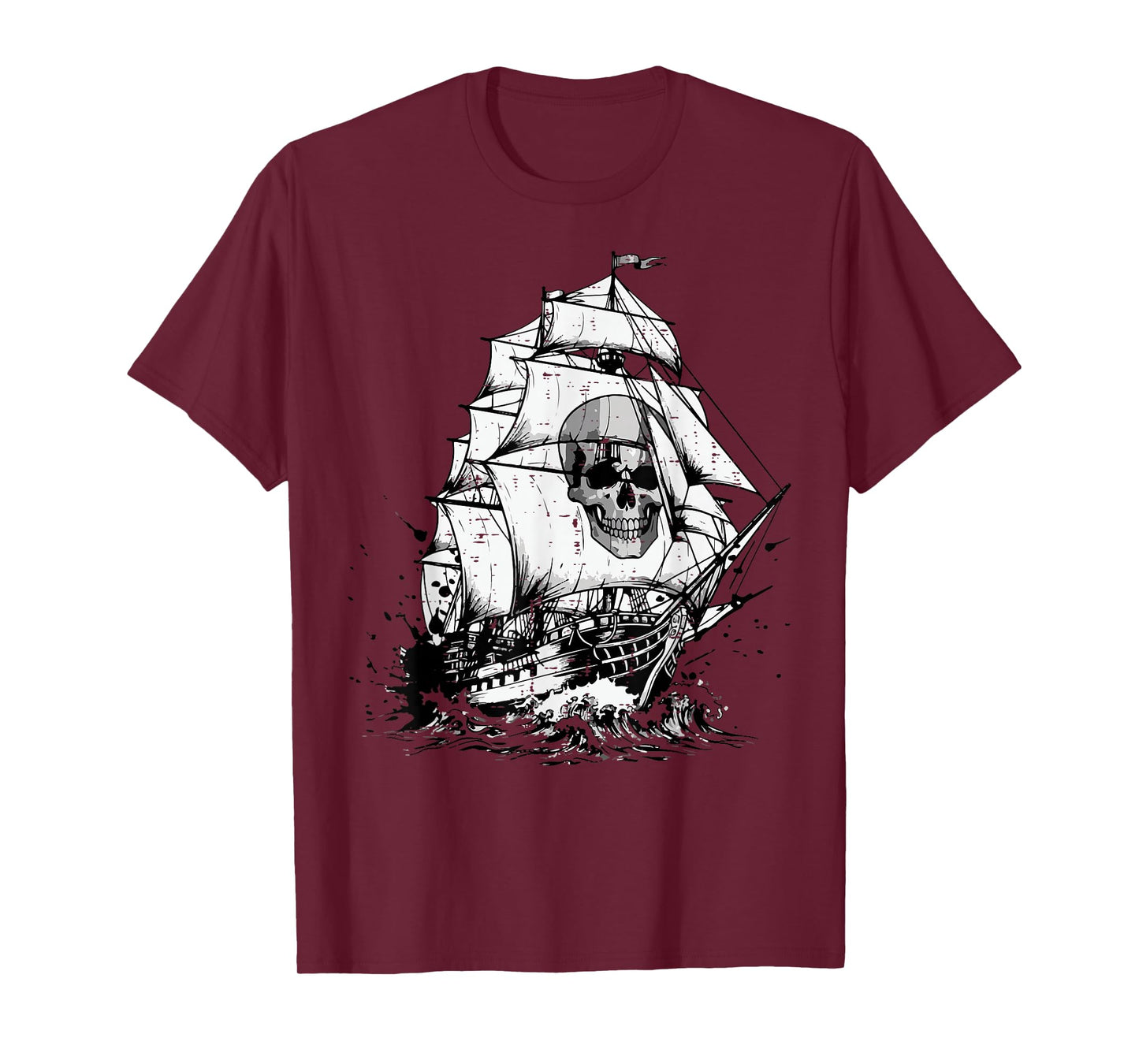 Pirate Ghost Ship Skull Vintage Costume Men Women Boys Kids T-Shirt
