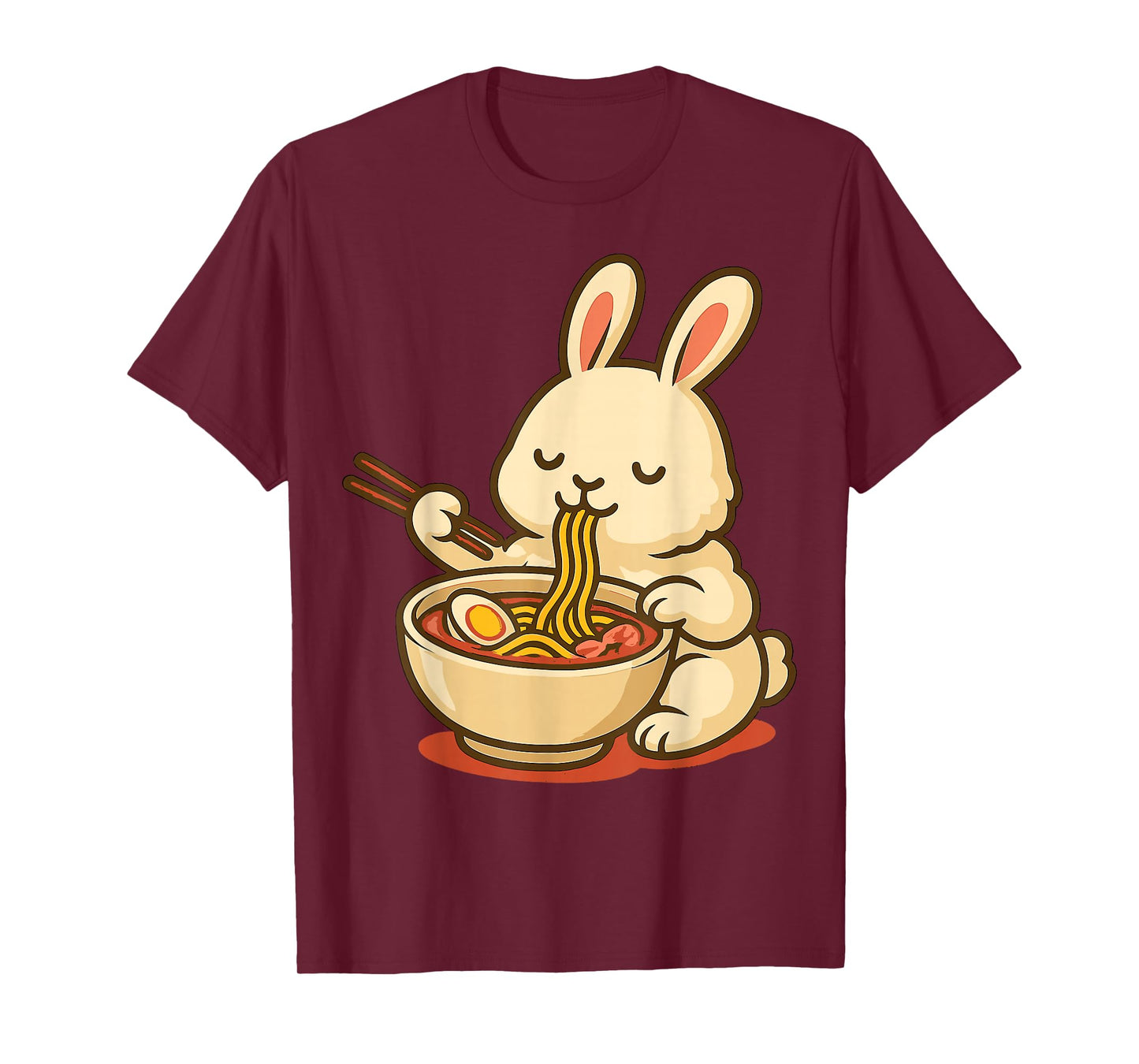 Rabbit Bunny Eating Ramen Noodles T-Shirt