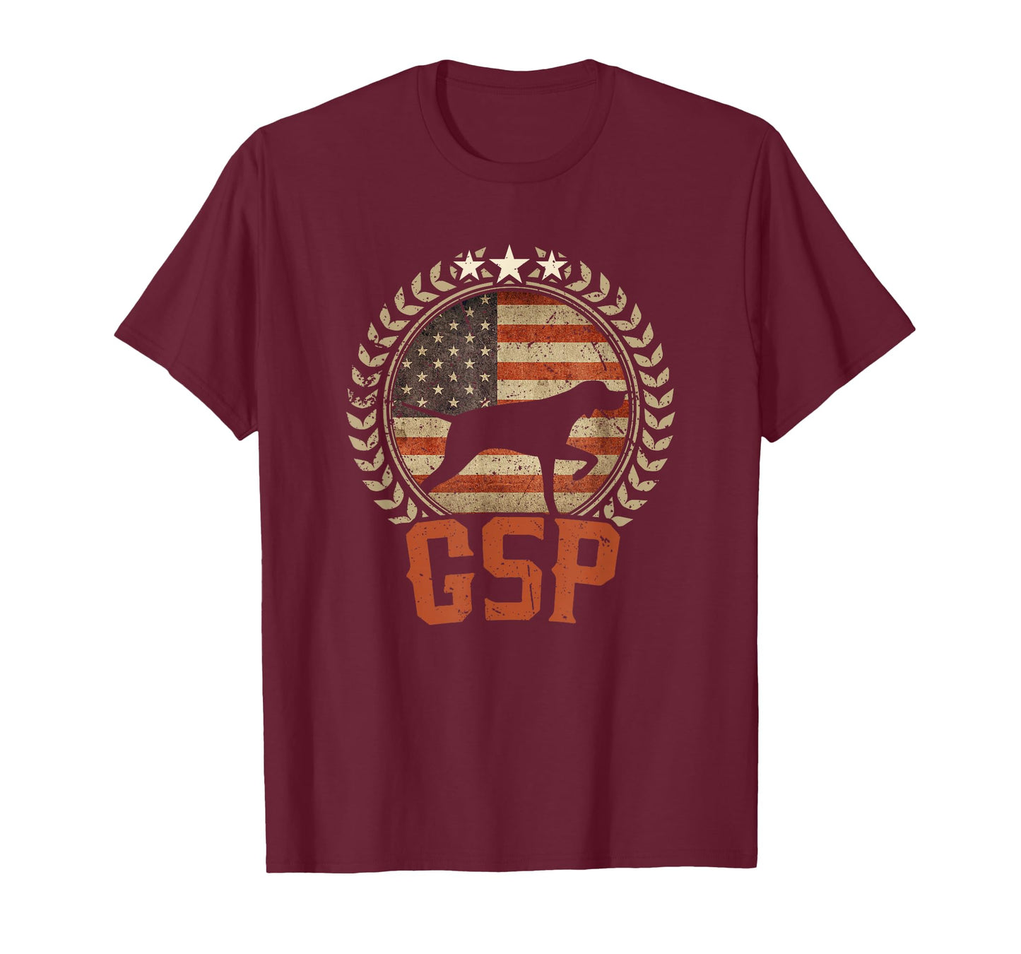 German Shorthaired Pointer American Flag Shirt GSP Patriotic T-Shirt