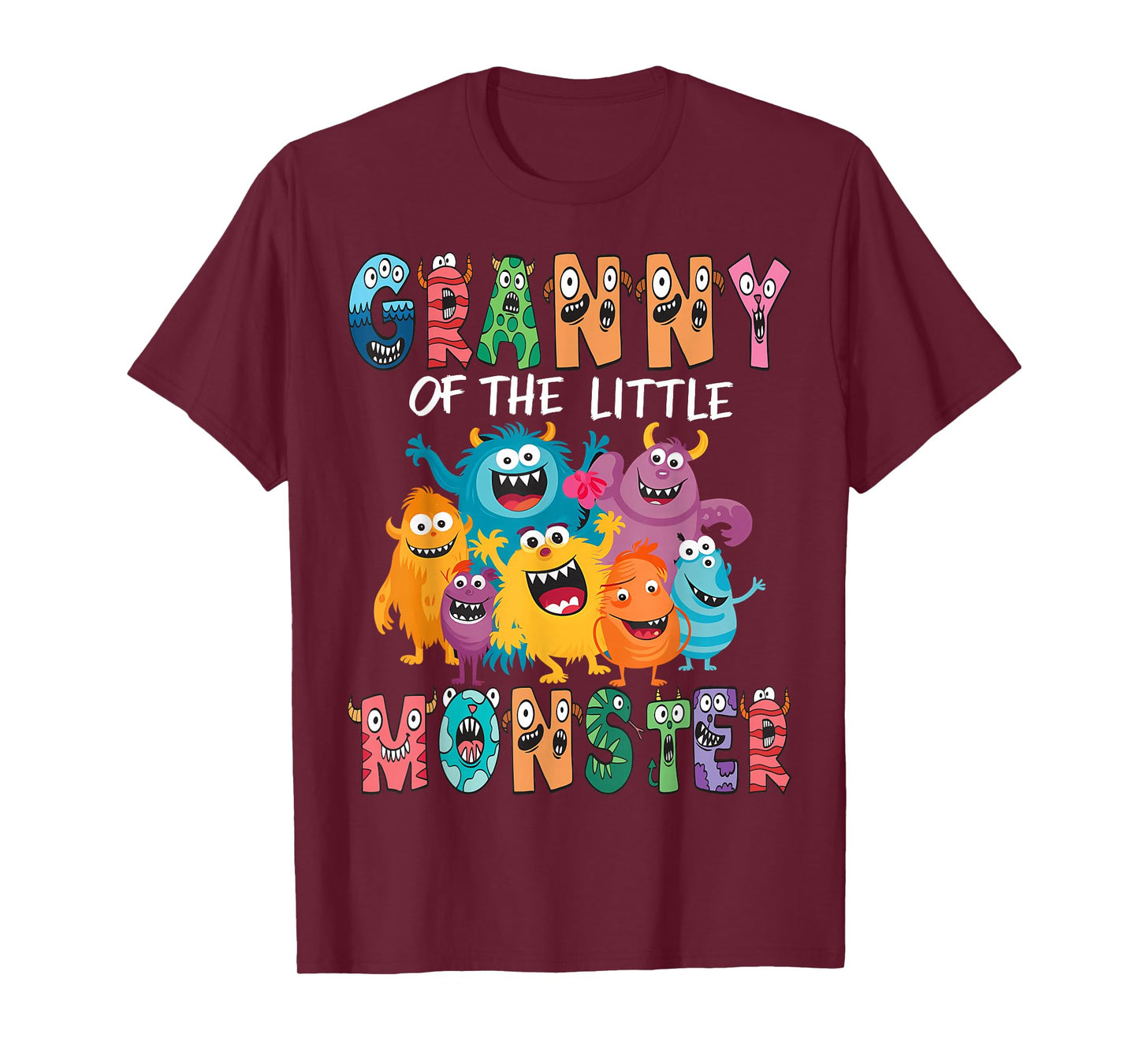 Granny Of The Little Monster Kids 1St Birthday Party T-Shirt