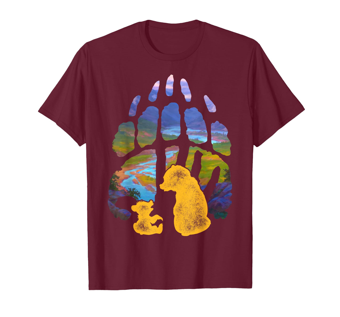 Disney Brother Bear Kenai Koda Paw Silhouette T-Shirt T-Shirt