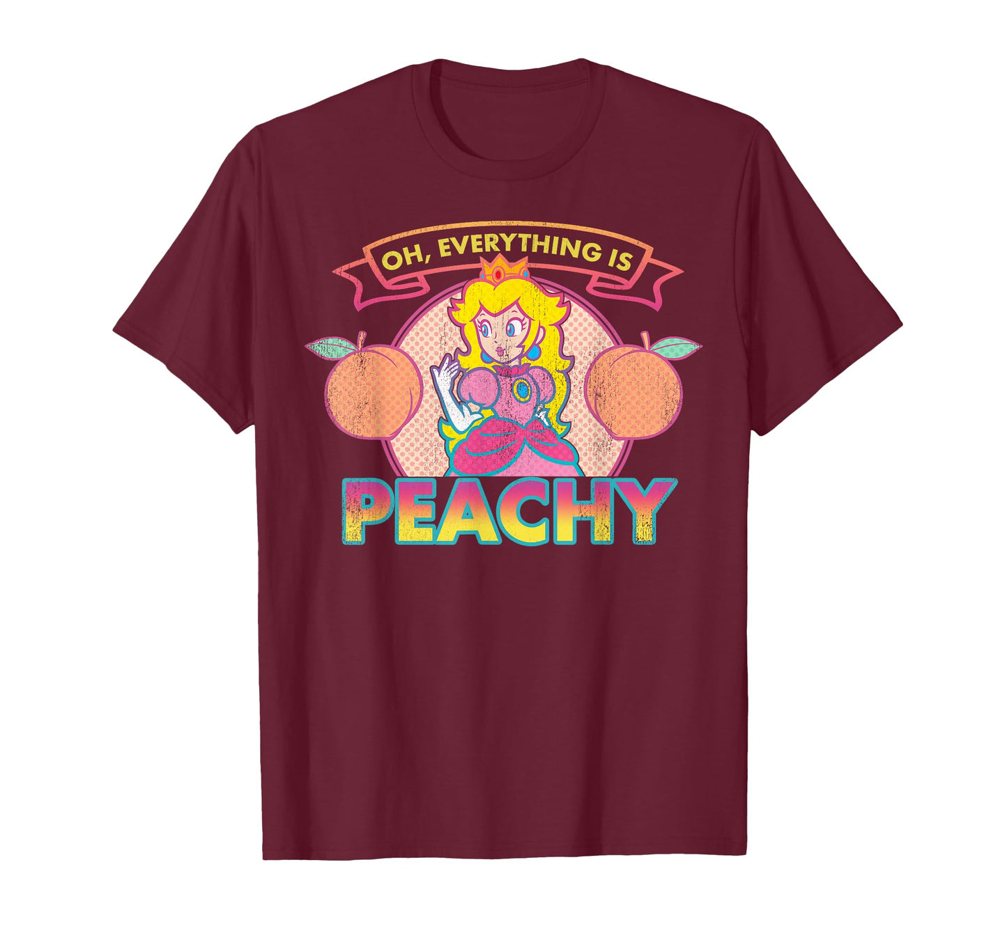 Super Mario Princess Peach Everything Peachy Graphic T-Shirt T-Shirt