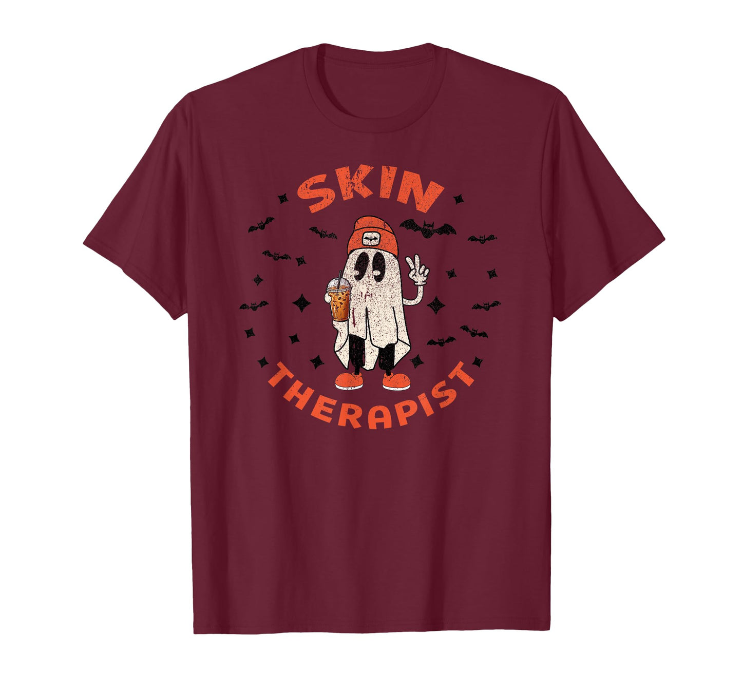 Halloween Esthetician Cosmetology Dermatology Ghost Fall T-Shirt