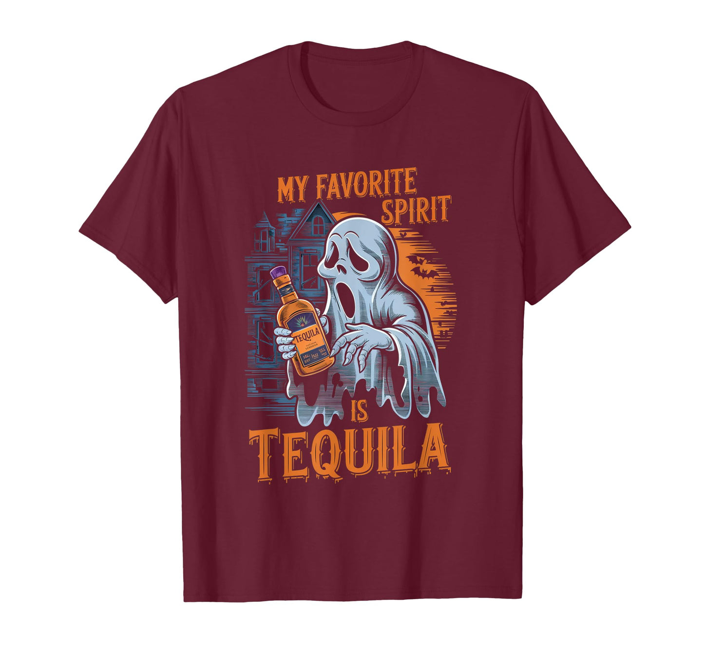 My Favorite Spirit Is Tequila Ghost Halloween Tequila T-Shirt
