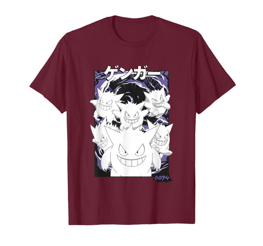 Pokémon Gengar 0094 Multiple Faces Vintage Poster T-Shirt